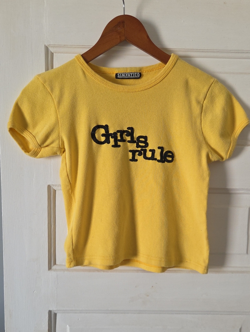 Simpatico Yellow "Girls Rule" Short-Sleeve Kids Tee